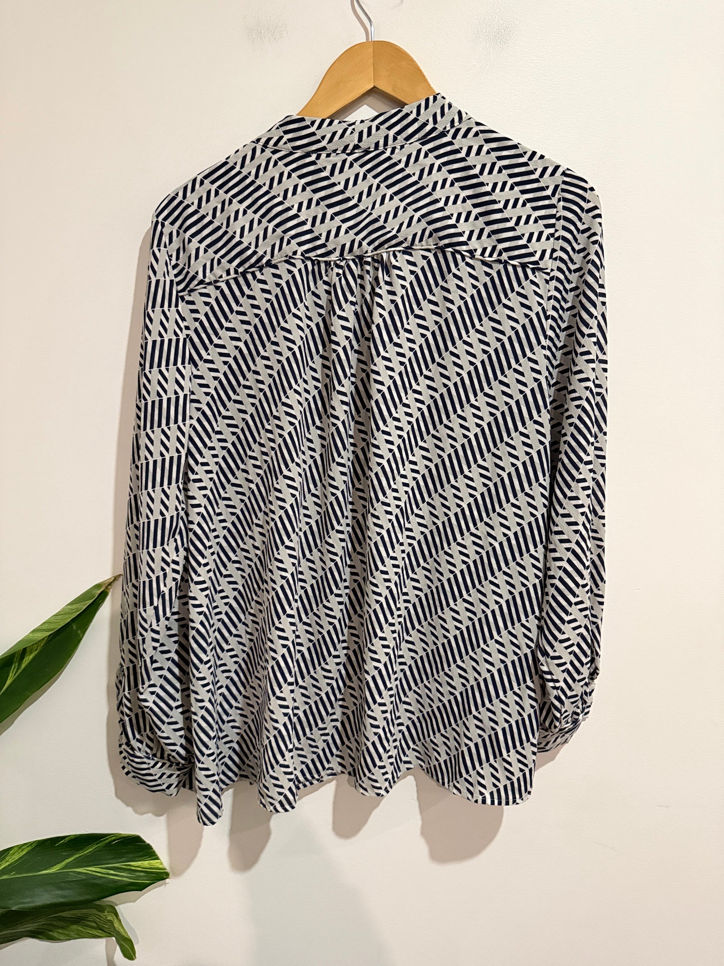 Next Geometric Print Shirt Size 18