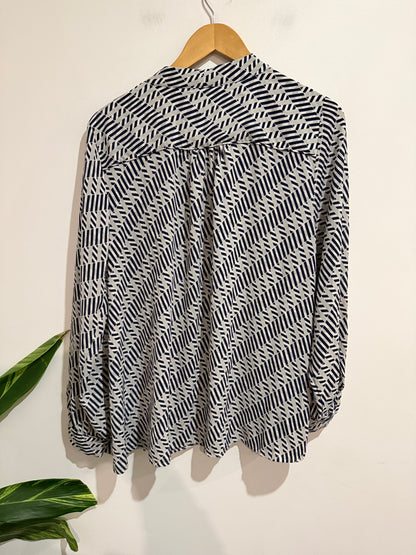 Next Geometric Print Shirt Size 18