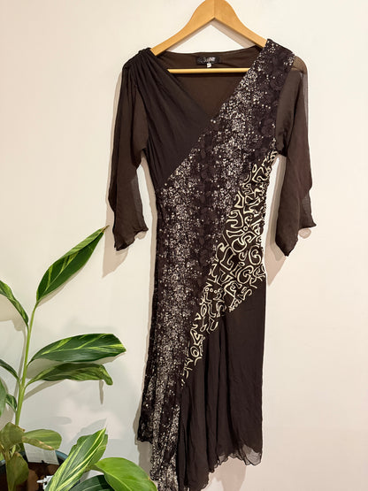 Sidgeyar Long Asymmetric Dress Size 44