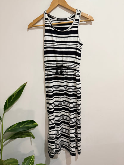 Expressions Stripe Sleeveless Midi Dress Size 10