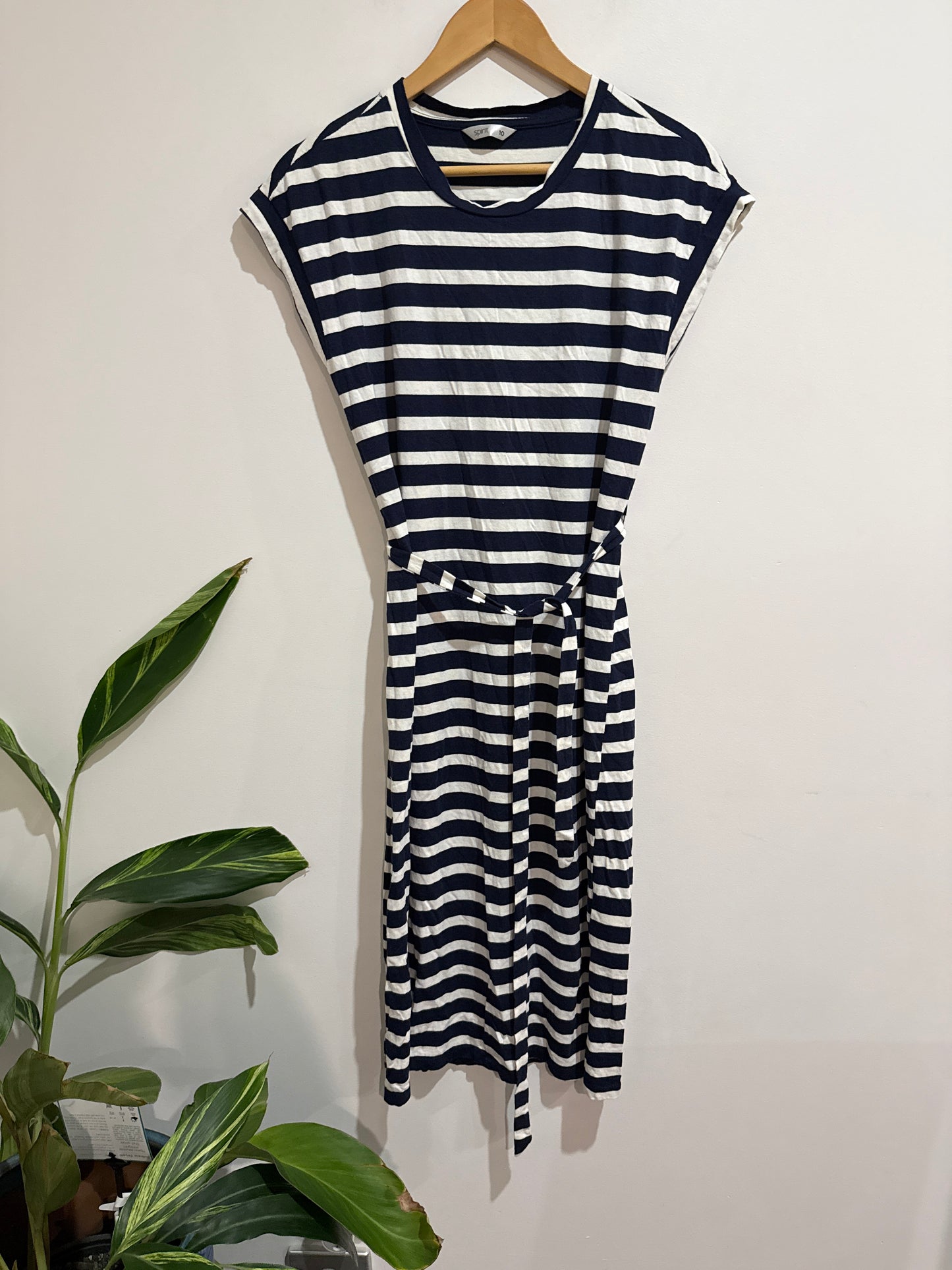 Spirit Striped Midi Dress Size 10