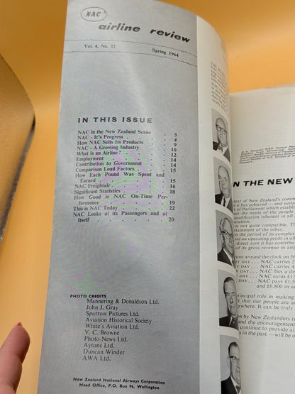 Airline Review by the New Zealand National Airways Corporation (NAC) - Spring 1964