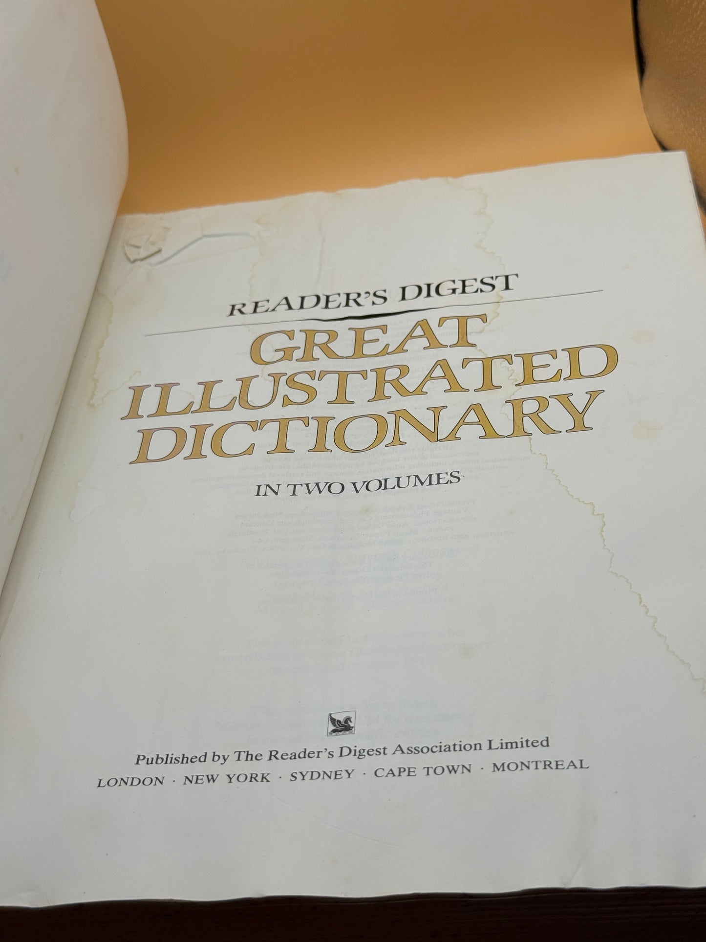 Reader's Digest Great Illustrated Dictionary Vol 2 L-Z 1984