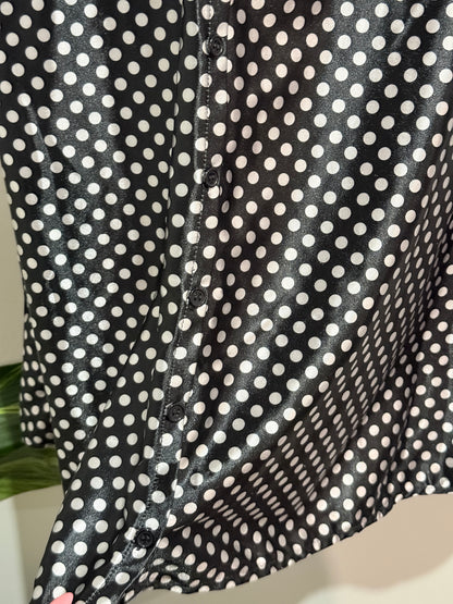 Htp Clothing Olka Dot Button-front Dress Size M-L | U/Arm to U/Arm 45cm