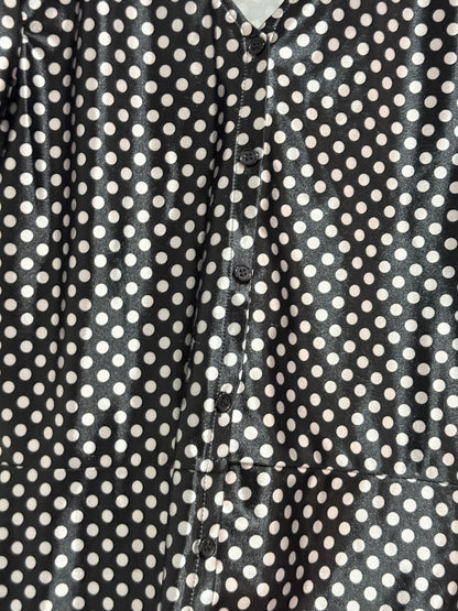 Htp Clothing Olka Dot Button-front Dress Size M-L | U/Arm to U/Arm 45cm