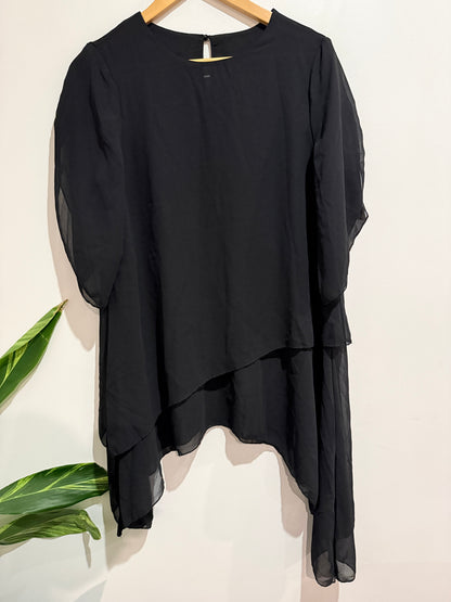 Brand Unknown Chiffon Tunic Top Size S | U/Arm to U/Arm 50cm