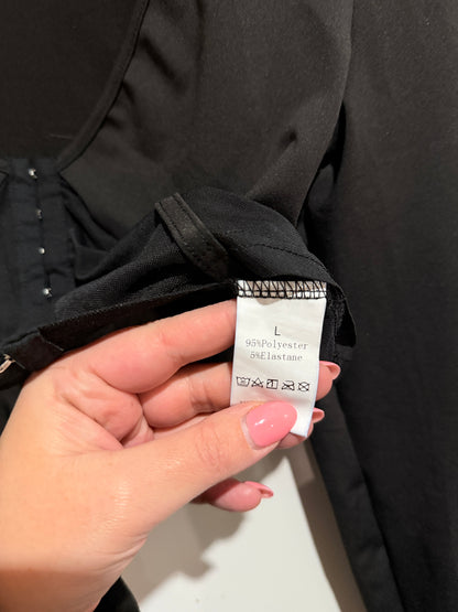 Brand Unknown Long-sleeve Crop Top Size L | U/Arm to U/Arm 42cm