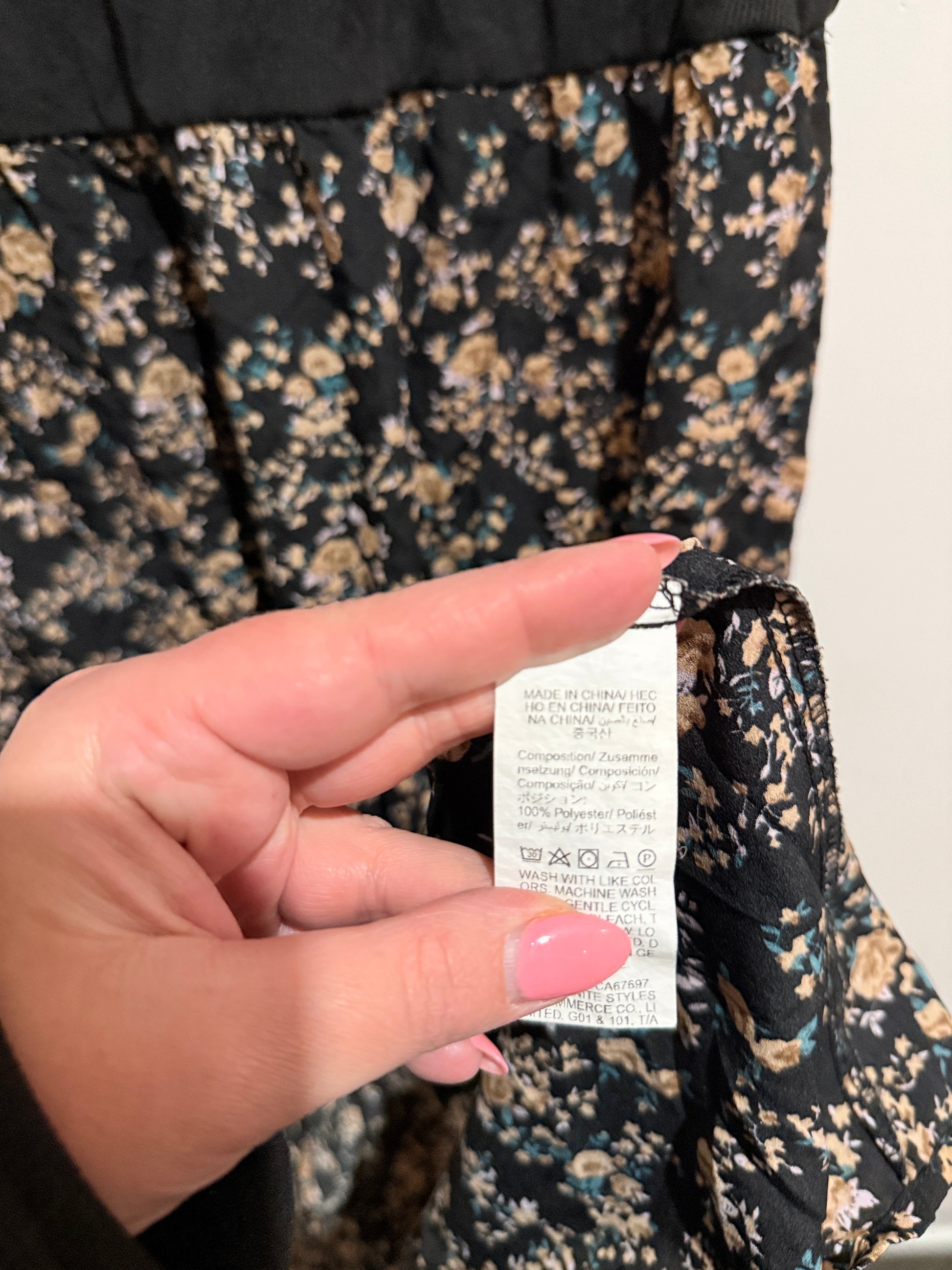 Shein Floral Print A-line Dress Size 2XL