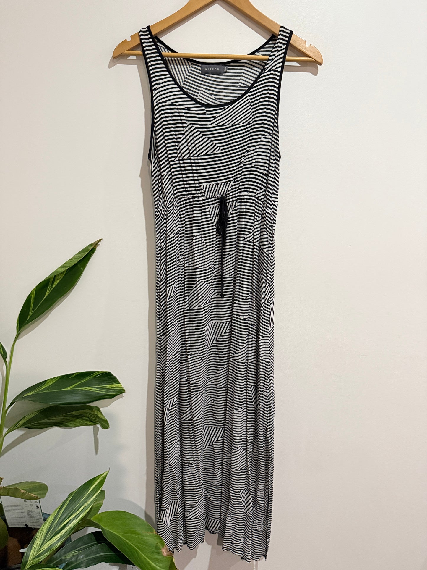 Mirrou Striped Maxi Dress Size 10