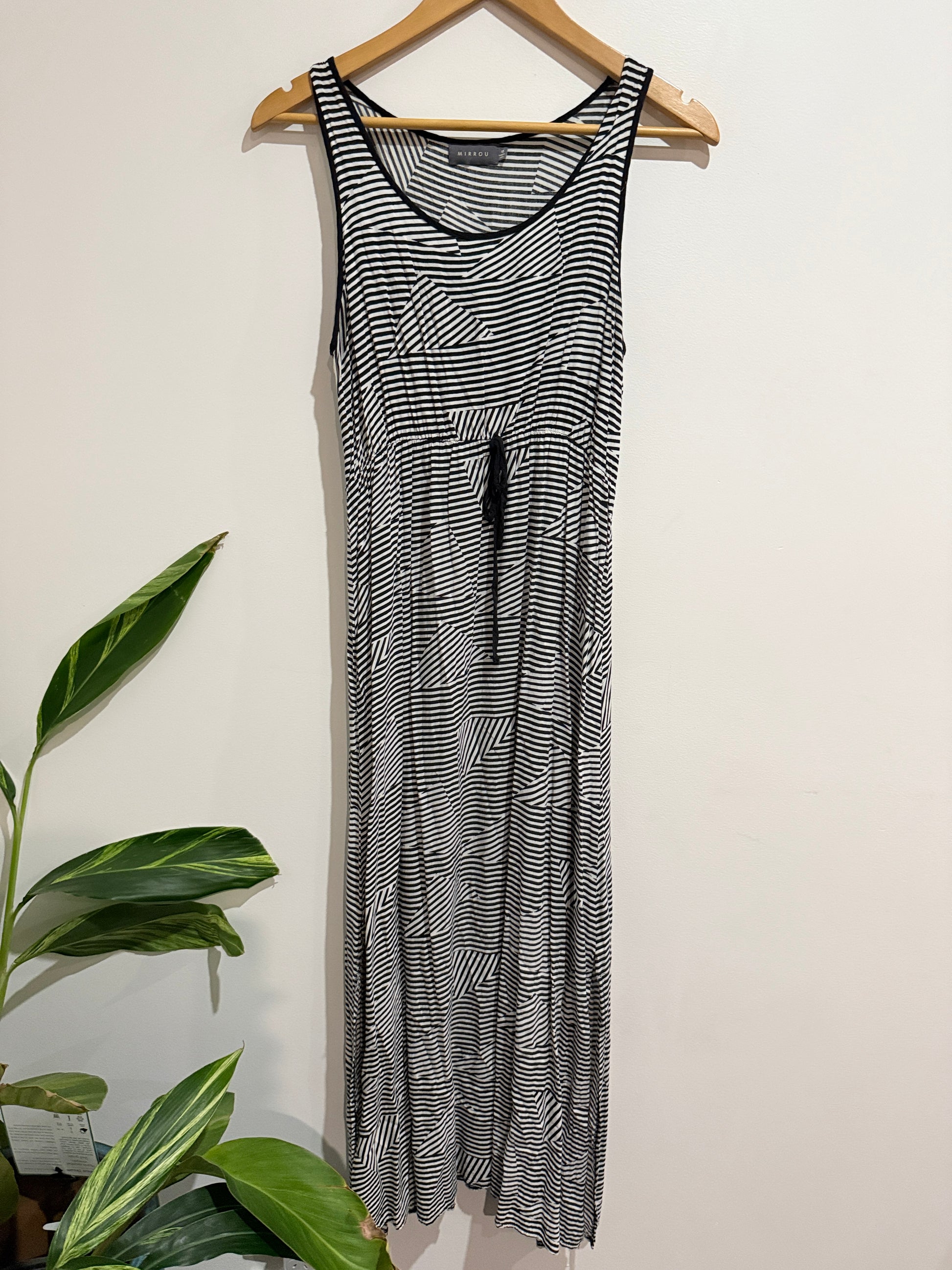 Mirrou Striped Maxi Dress Size 10