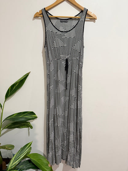 Mirrou Striped Maxi Dress Size 10