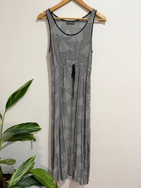 Mirrou Striped Maxi Dress Size 10