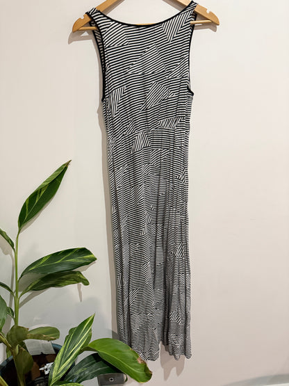 Mirrou Striped Maxi Dress Size 10
