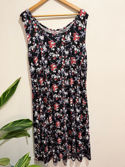 Floral Print Duster Dress Size U/Arm to U?Arm 61cm