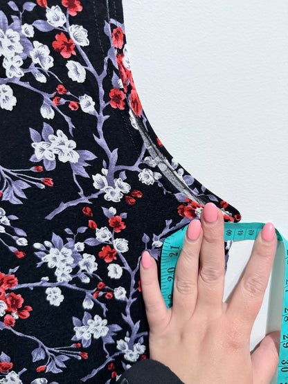 Floral Print Duster Dress Size U/Arm to U?Arm 61cm