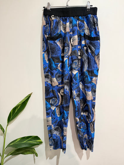 Brand Unknown Abstract Print Pants Size 2XL | Waist 68cm