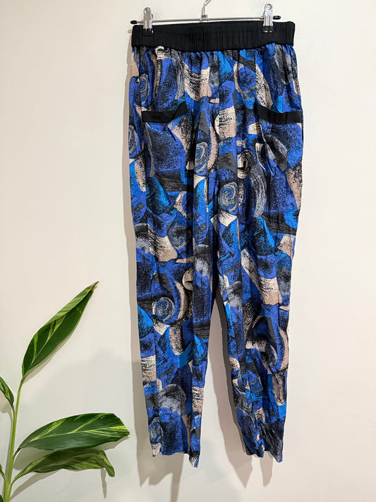 Brand Unknown Abstract Print Pants Size 2XL | Waist 68cm