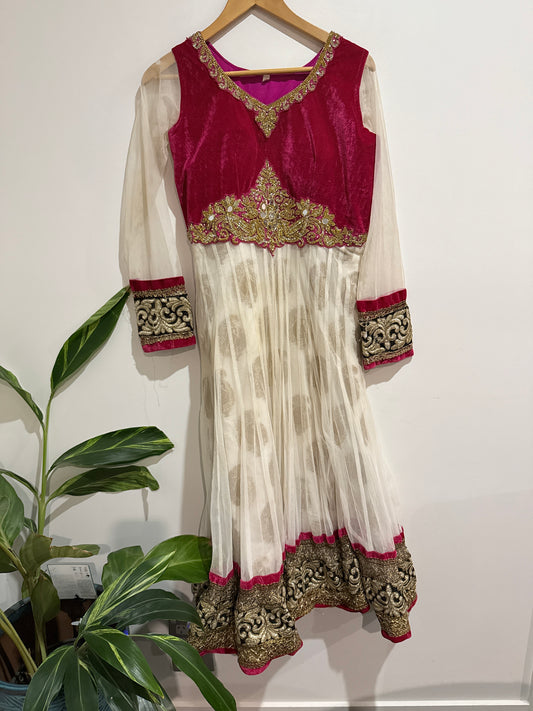 Anarkali Party Dress Size U/Arm to U/Arm 49cm | Waist 90cm