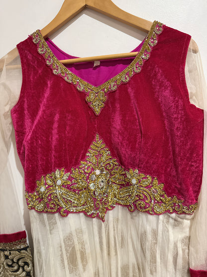 Anarkali Party Dress Size U/Arm to U/Arm 49cm | Waist 90cm