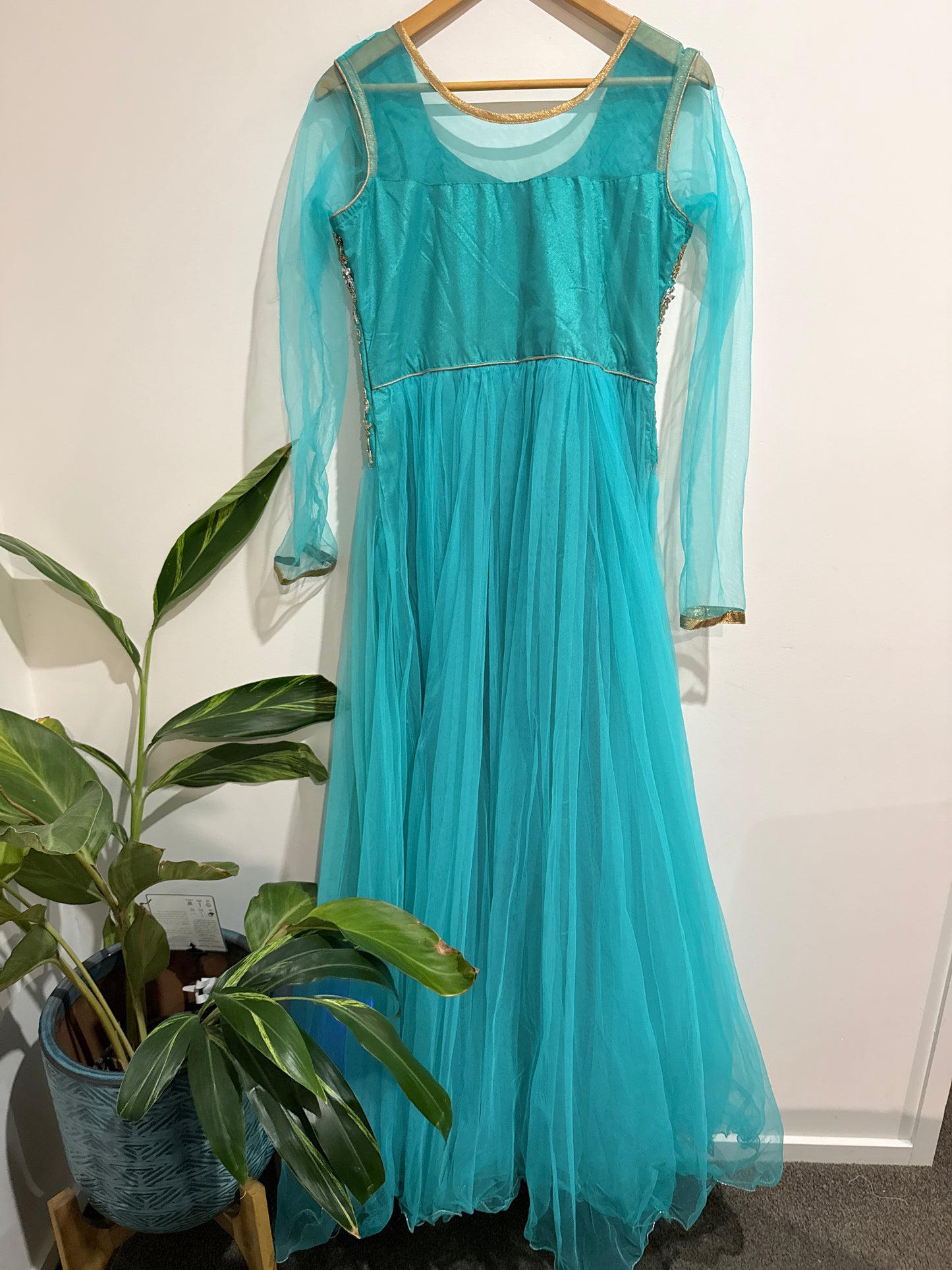 Net Anarkali Dress Size U/Arm to U/Arm 48cm | Waist 86cm