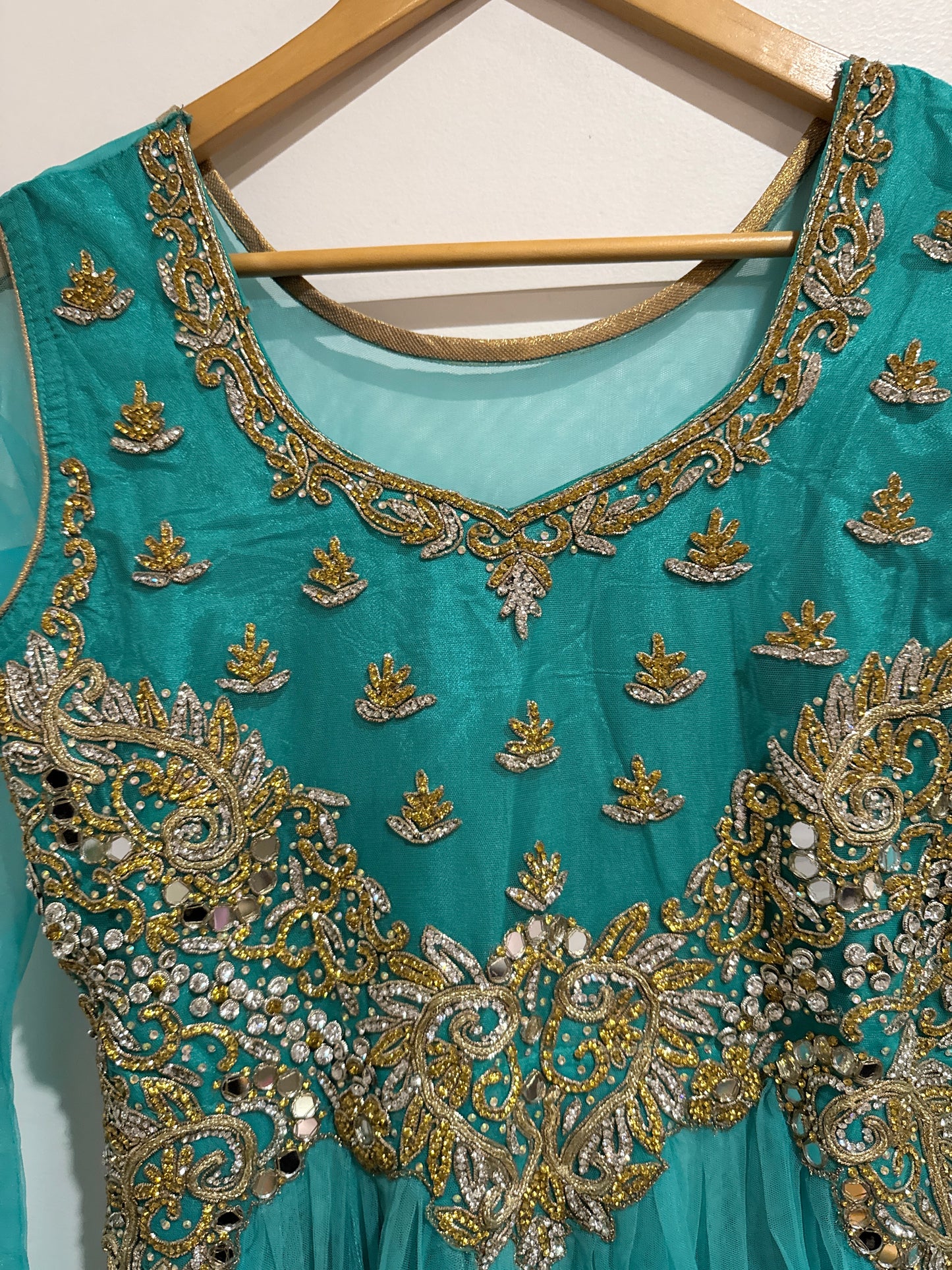Net Anarkali Dress Size U/Arm to U/Arm 48cm | Waist 86cm