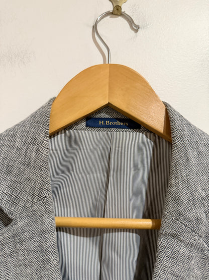 H.brothers Herringbone Tweed Blazer Size 108NR