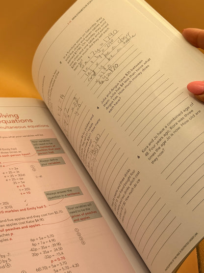 Walker Maths Senior 3.15 Simultaneous Equations Workbook by Victoria Walker Charlotte Walker
