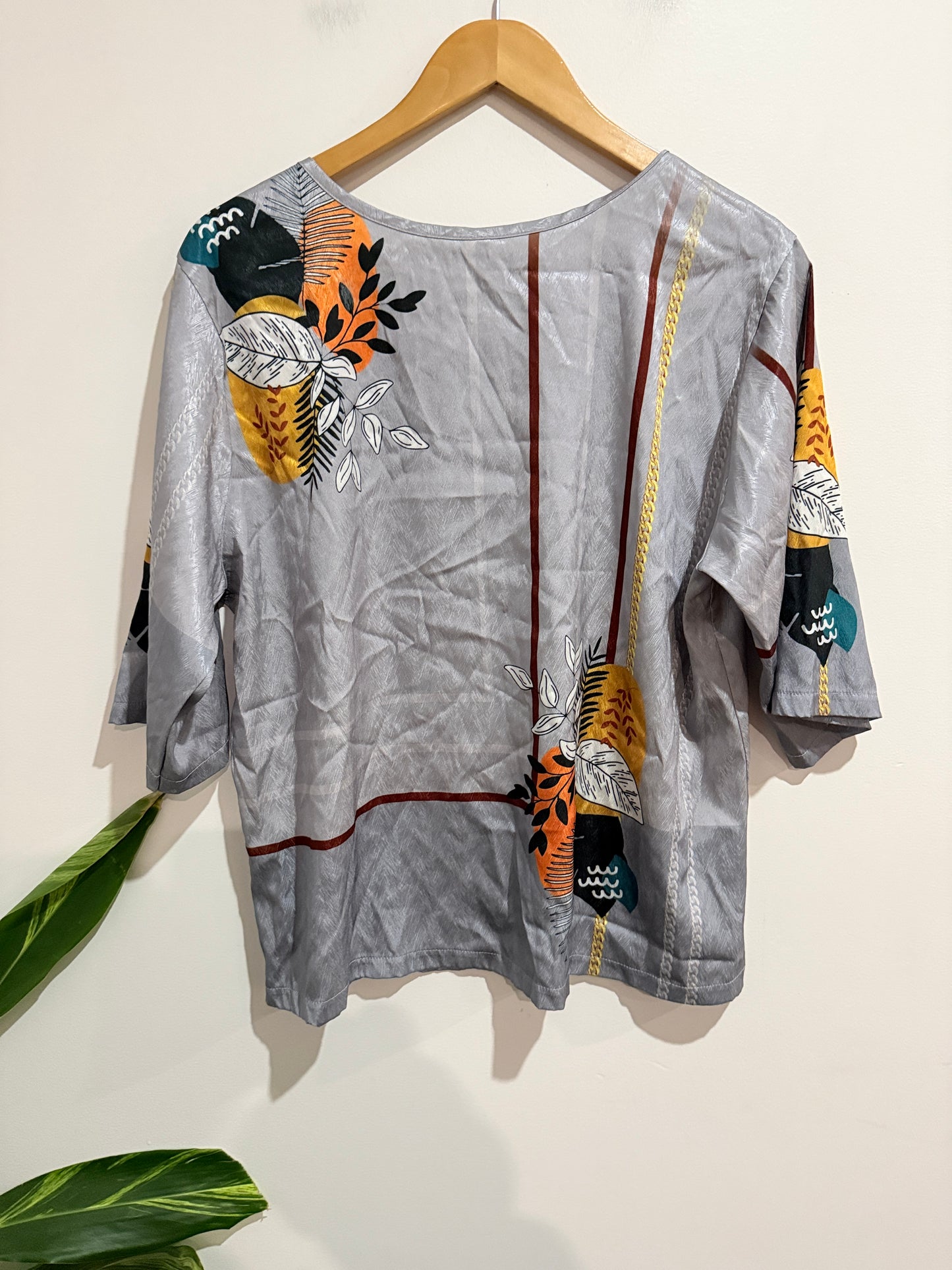 Brand Unknown Floral Print Tunic Top Size U/Arm to U/Arm 58cm