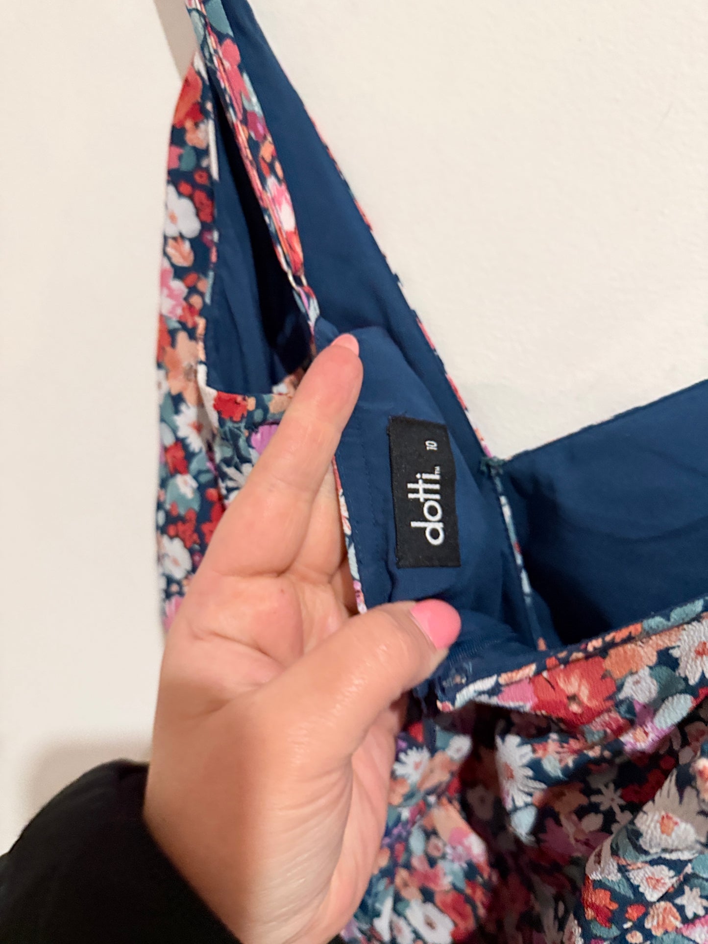 Dotti Floral Print Skater Dress Size 10
