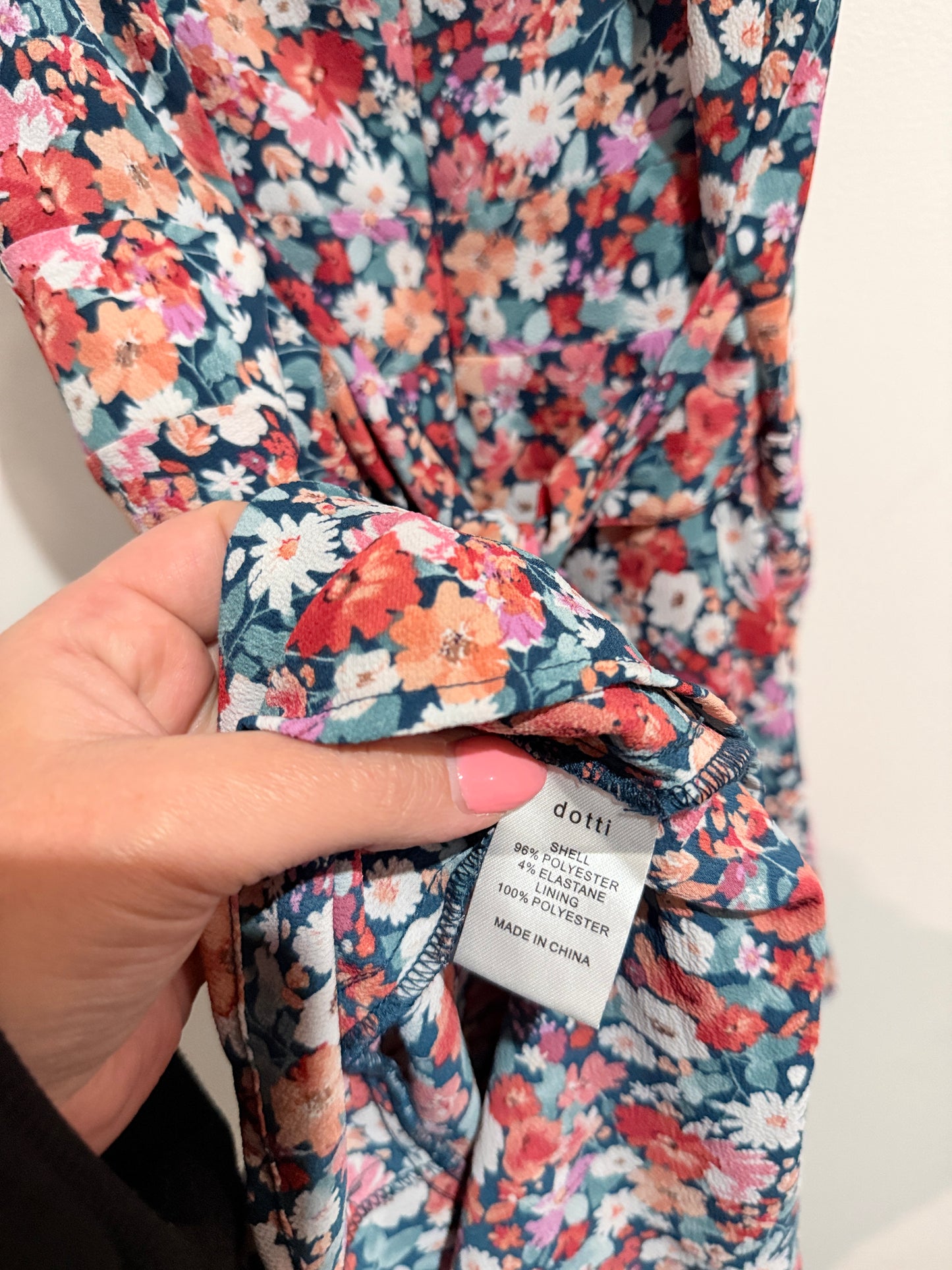 Dotti Floral Print Skater Dress Size 10