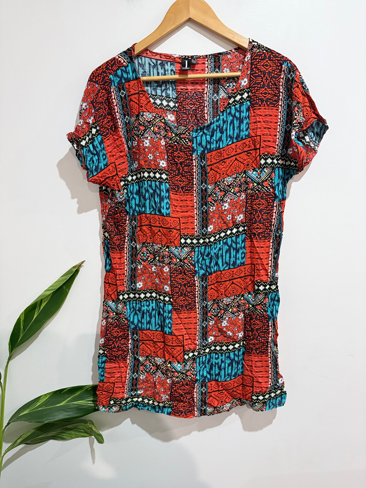 Izabel Patchwork Shift Dress Size 18 | U/Arm to U/Arm 56cm