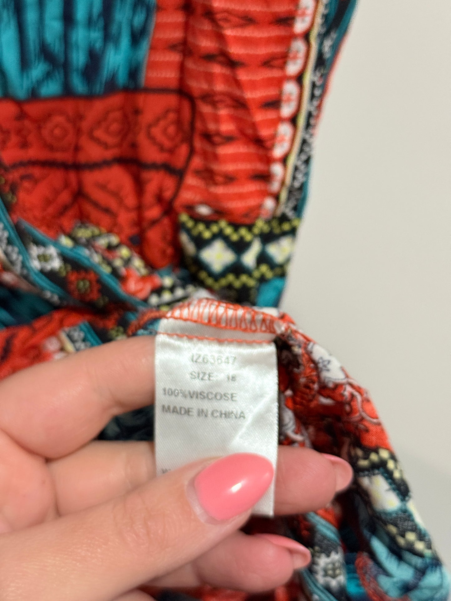 Izabel Patchwork Shift Dress Size 18 | U/Arm to U/Arm 56cm