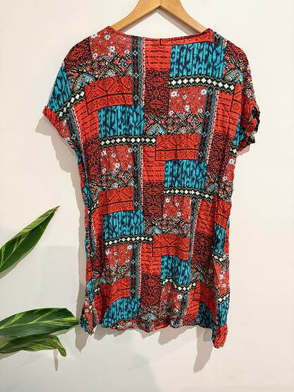 Izabel Patchwork Shift Dress Size 18 | U/Arm to U/Arm 56cm