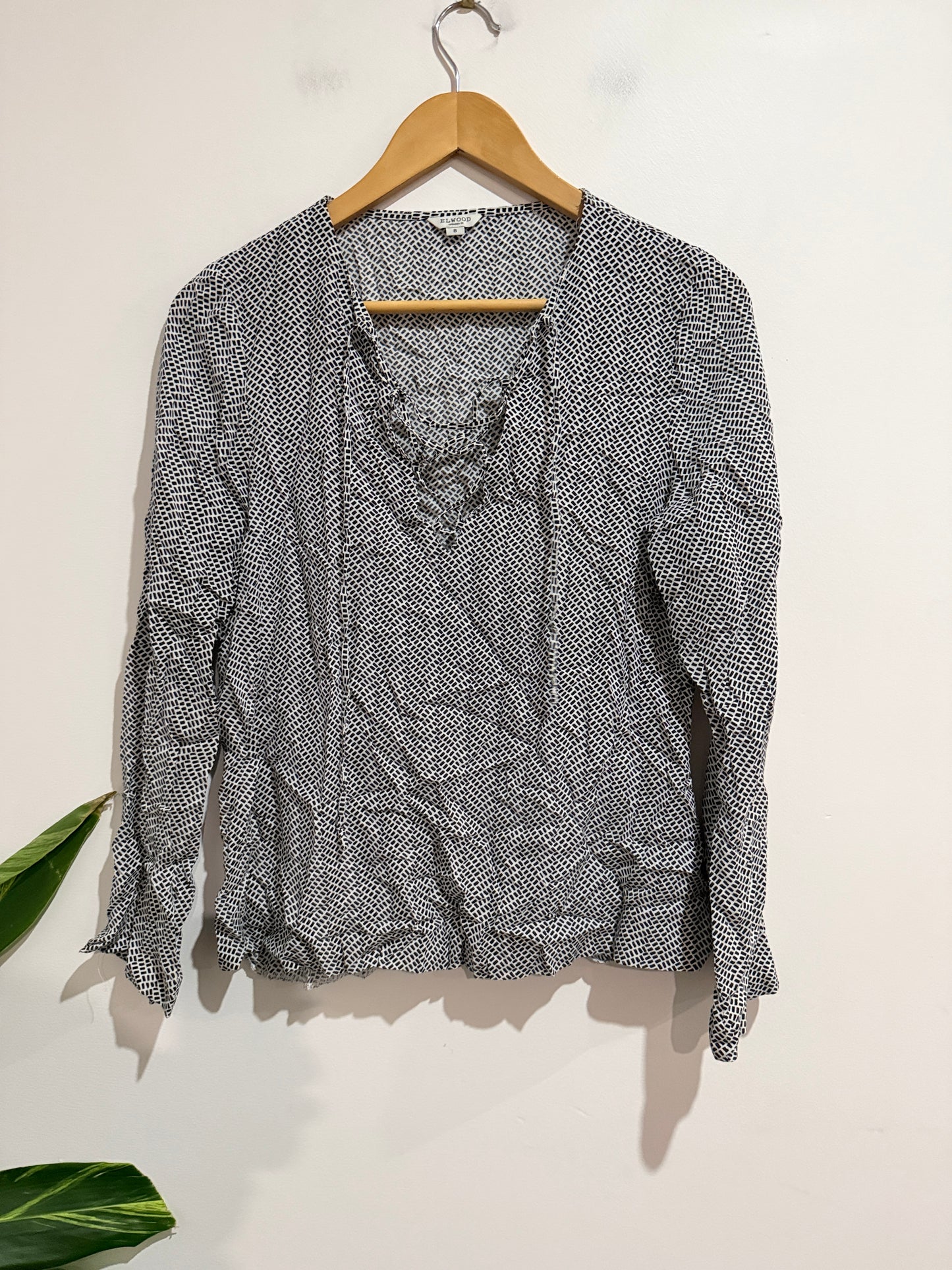 Elwood Chevron Pattern Long Sleeve Shirt Size 8
