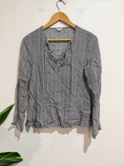 Elwood Chevron Pattern Long Sleeve Shirt Size 8