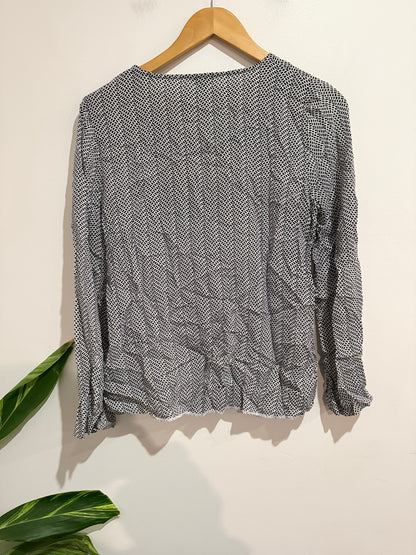 Elwood Chevron Pattern Long Sleeve Shirt Size 8