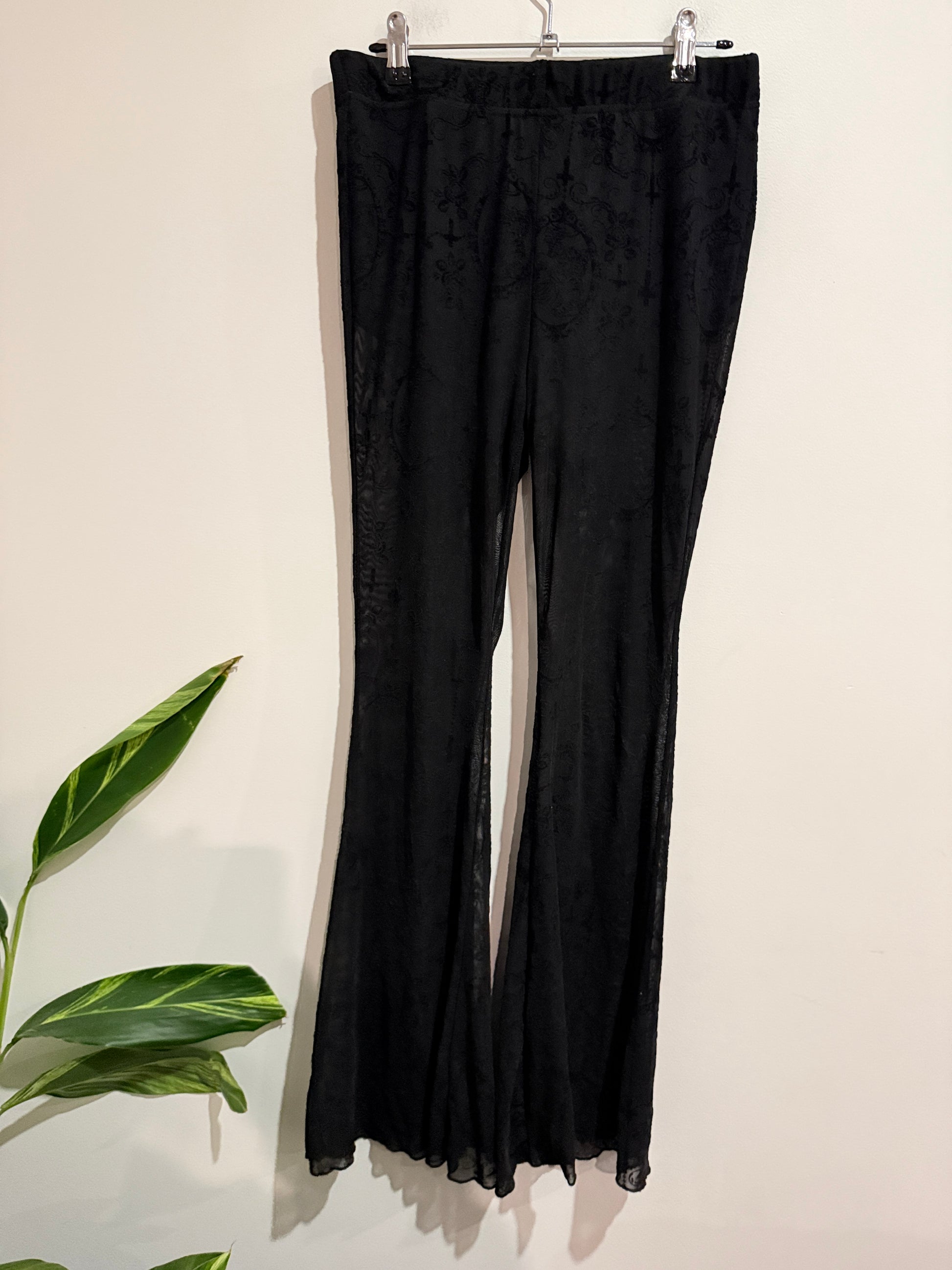 Brand Unknown Lace Flare Pants Size L | Waist 74cm