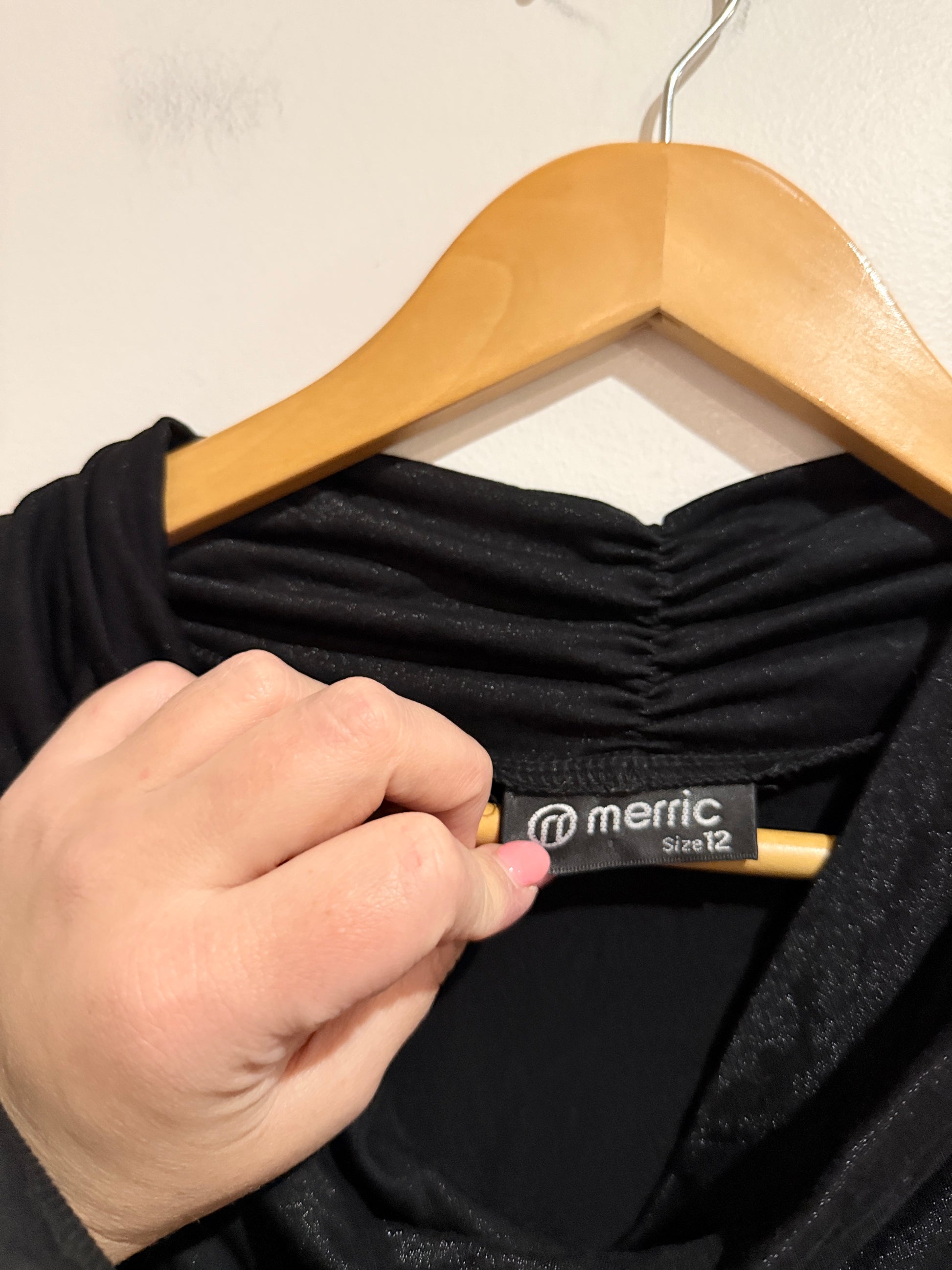Merric Cowl Neck Top Size 12