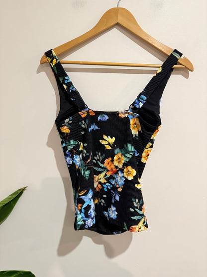 Anko Floral Ruched Tankini Top Size 8