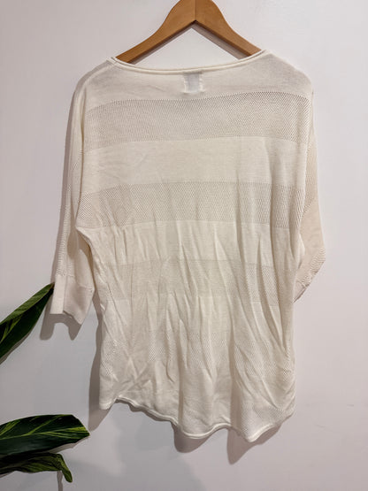 Principals V-neck Knit Tunic Sweater Size U/Arm to U/Arm 55cm