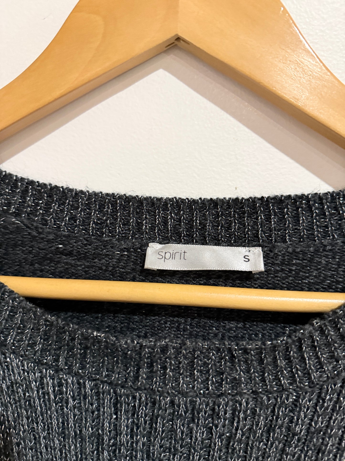 Spirit Ribbed-knit Crewneck Sweater Size S
