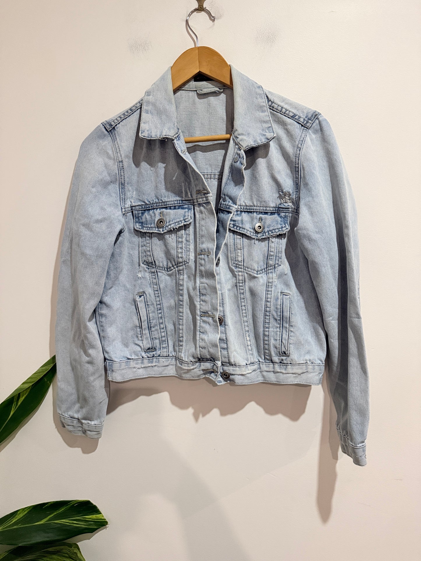 Fabric: Light-wash Denim Jacket Size 12