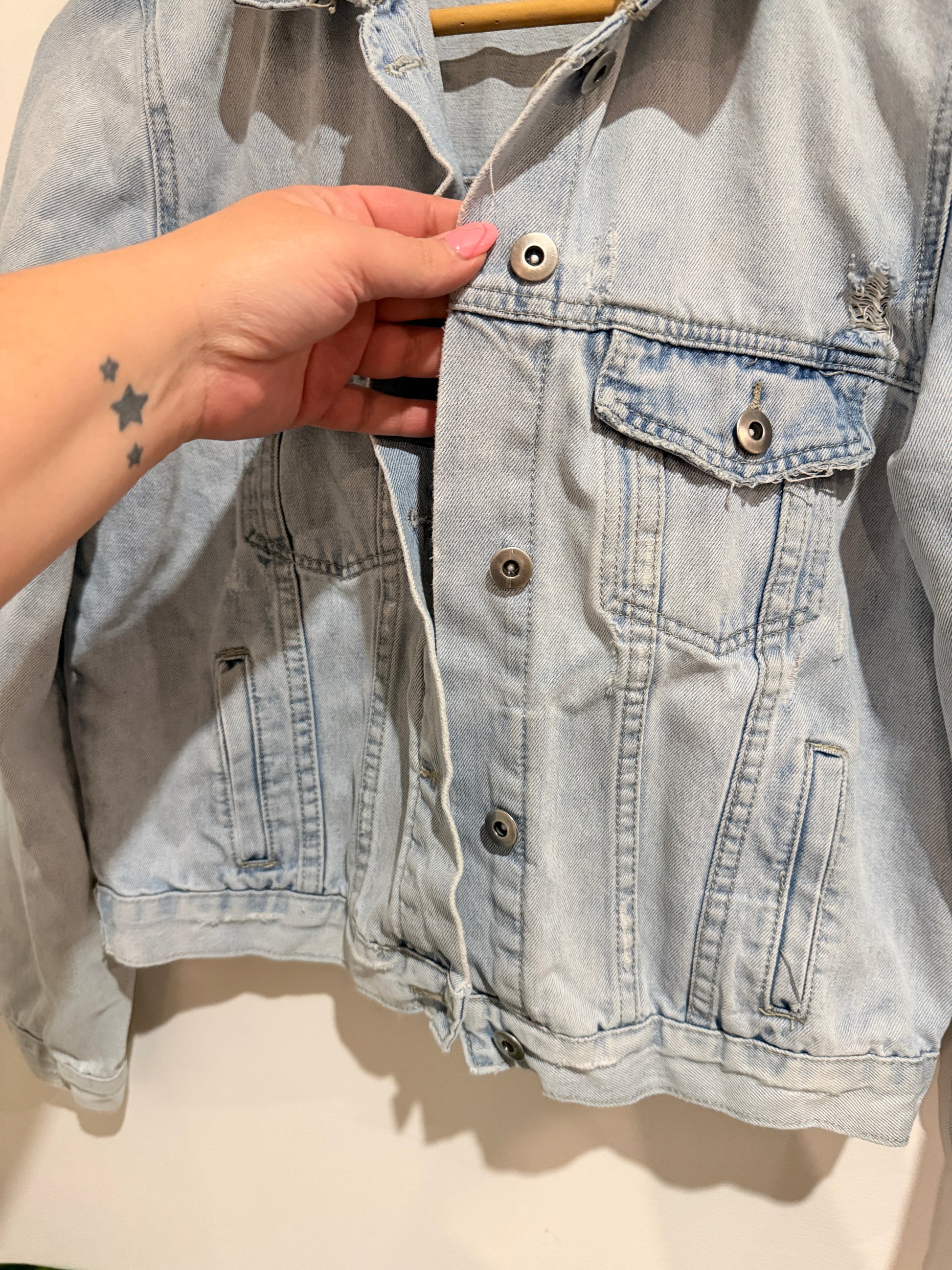 Fabric: Light-wash Denim Jacket Size 12