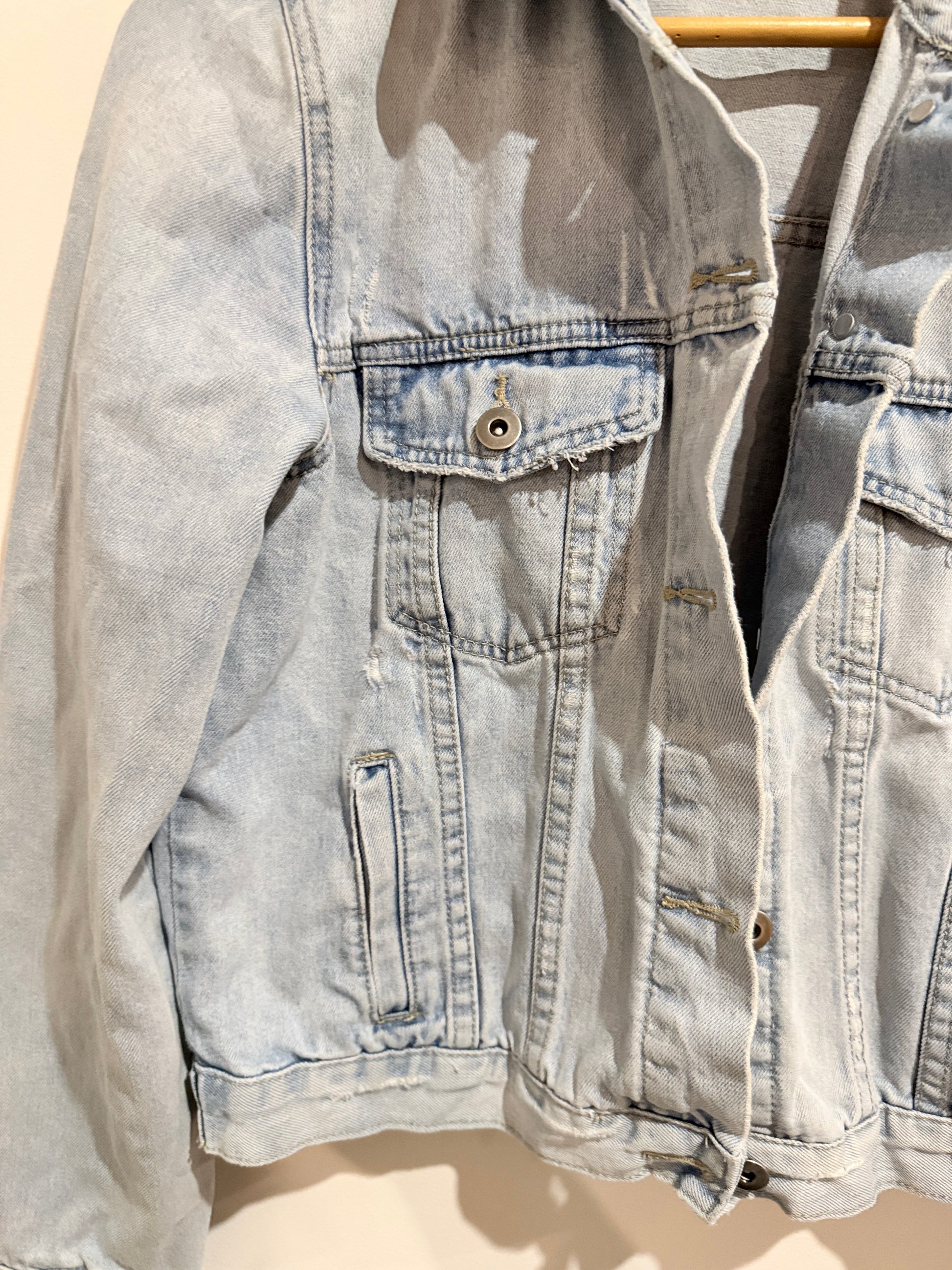 Fabric: Light-wash Denim Jacket Size 12