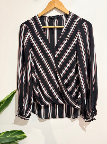 Portmons Faux-wrap Shirt Size 10
