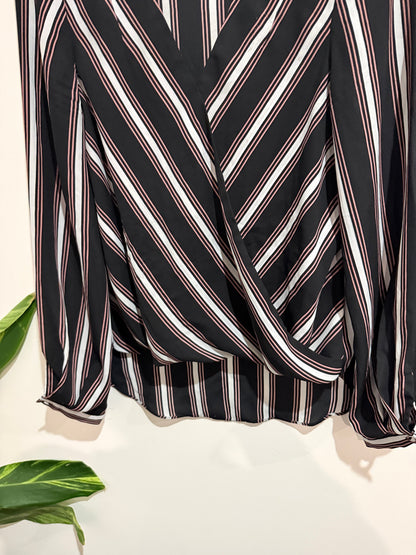 Portmons Faux-wrap Shirt Size 10