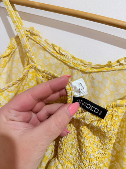 H & M Divided Floral Mini Dress Size 8