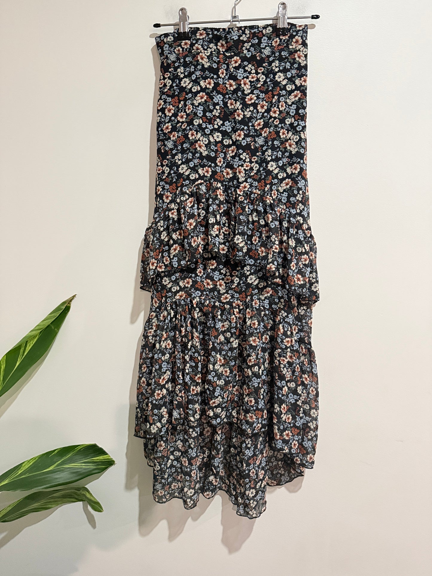 Spirit Floral Tiered Midi Dress Size 8