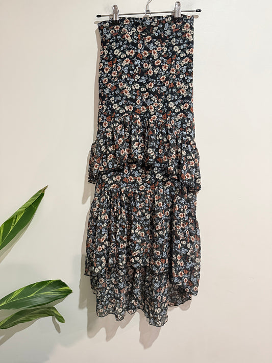 Spirit Floral Tiered Midi Dress Size 8