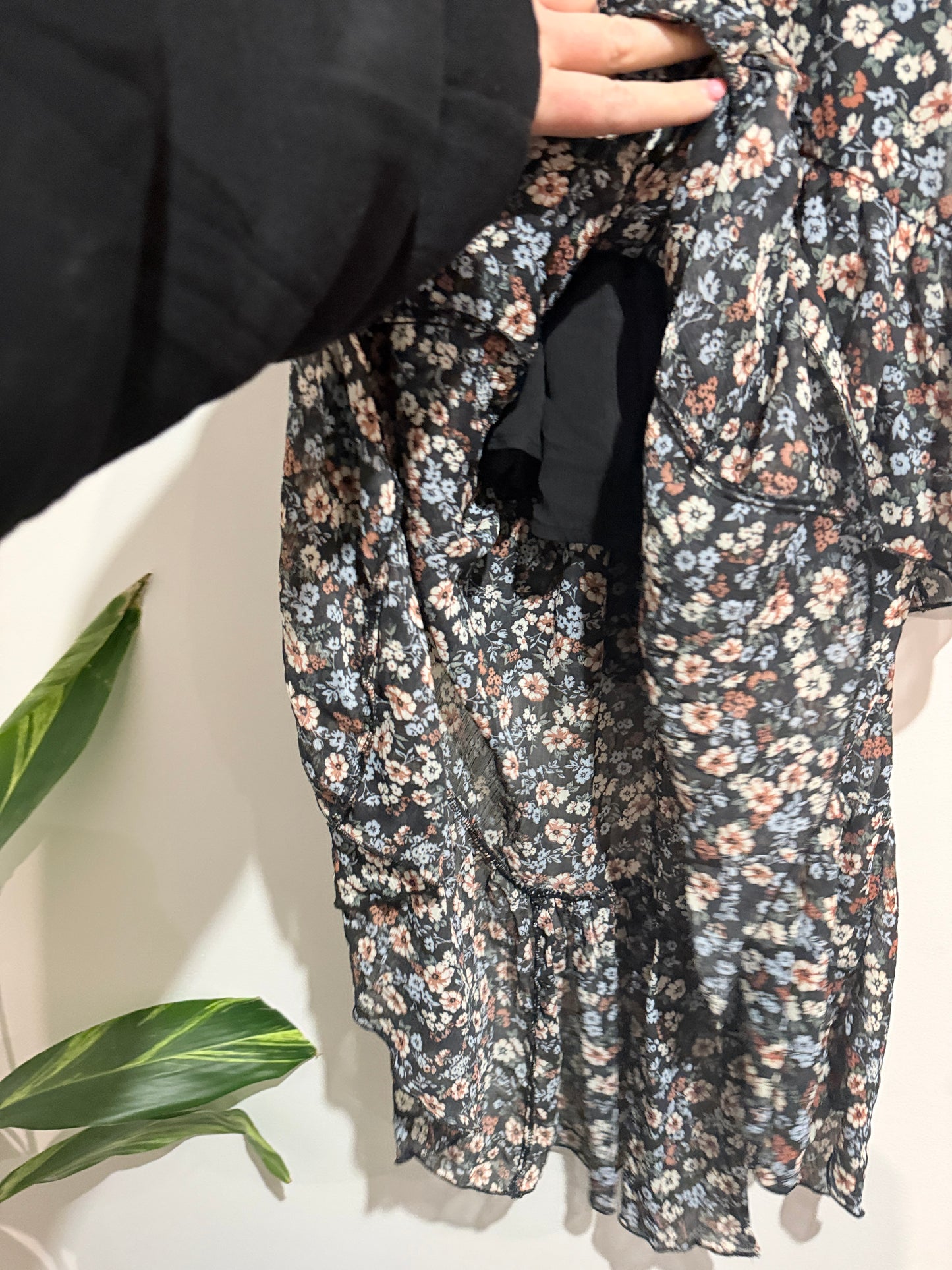 Spirit Floral Tiered Midi Dress Size 8